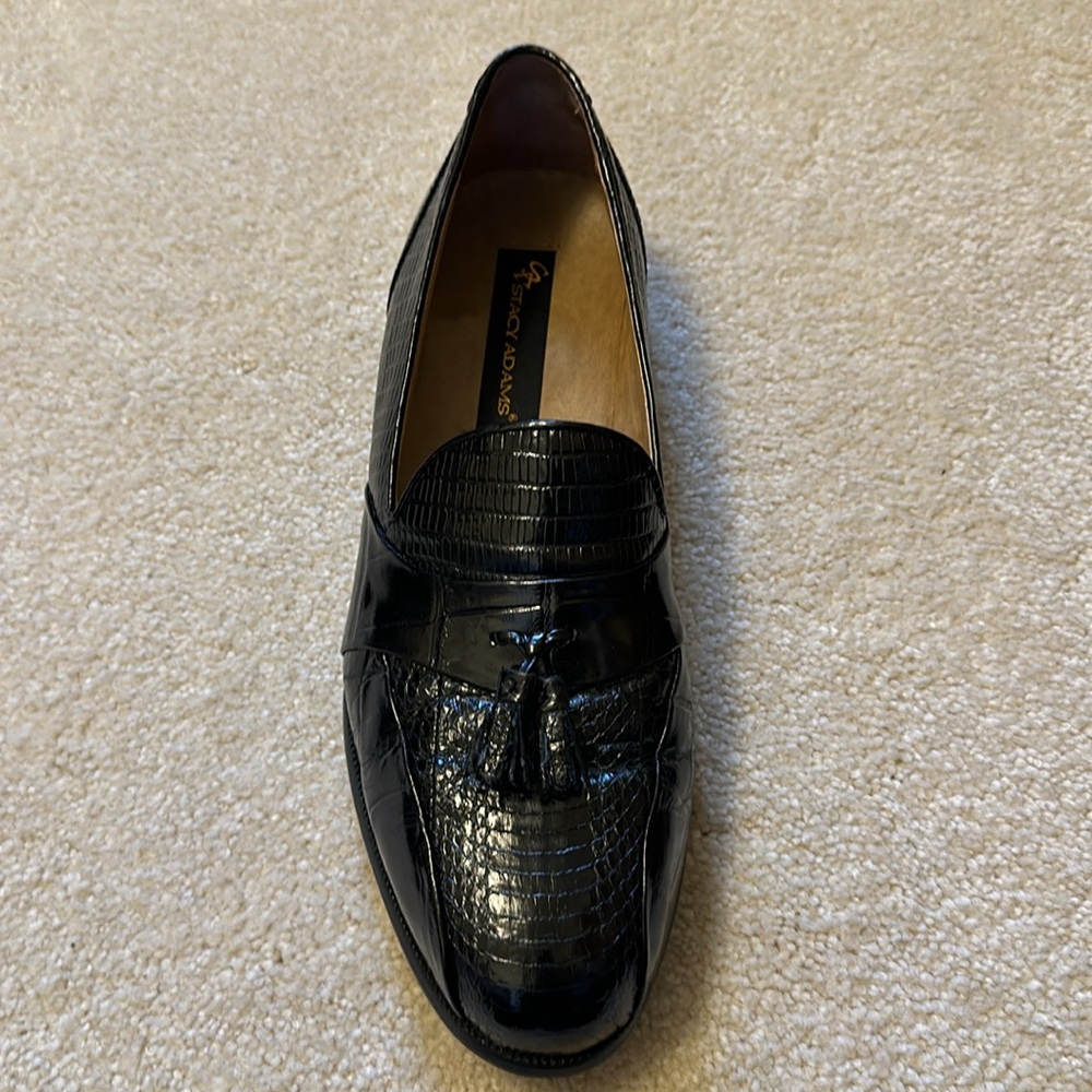 Stacy Adams Snake and leather uppers men’s loafers size 10 1/2 slight so… - Picture 4 of 12